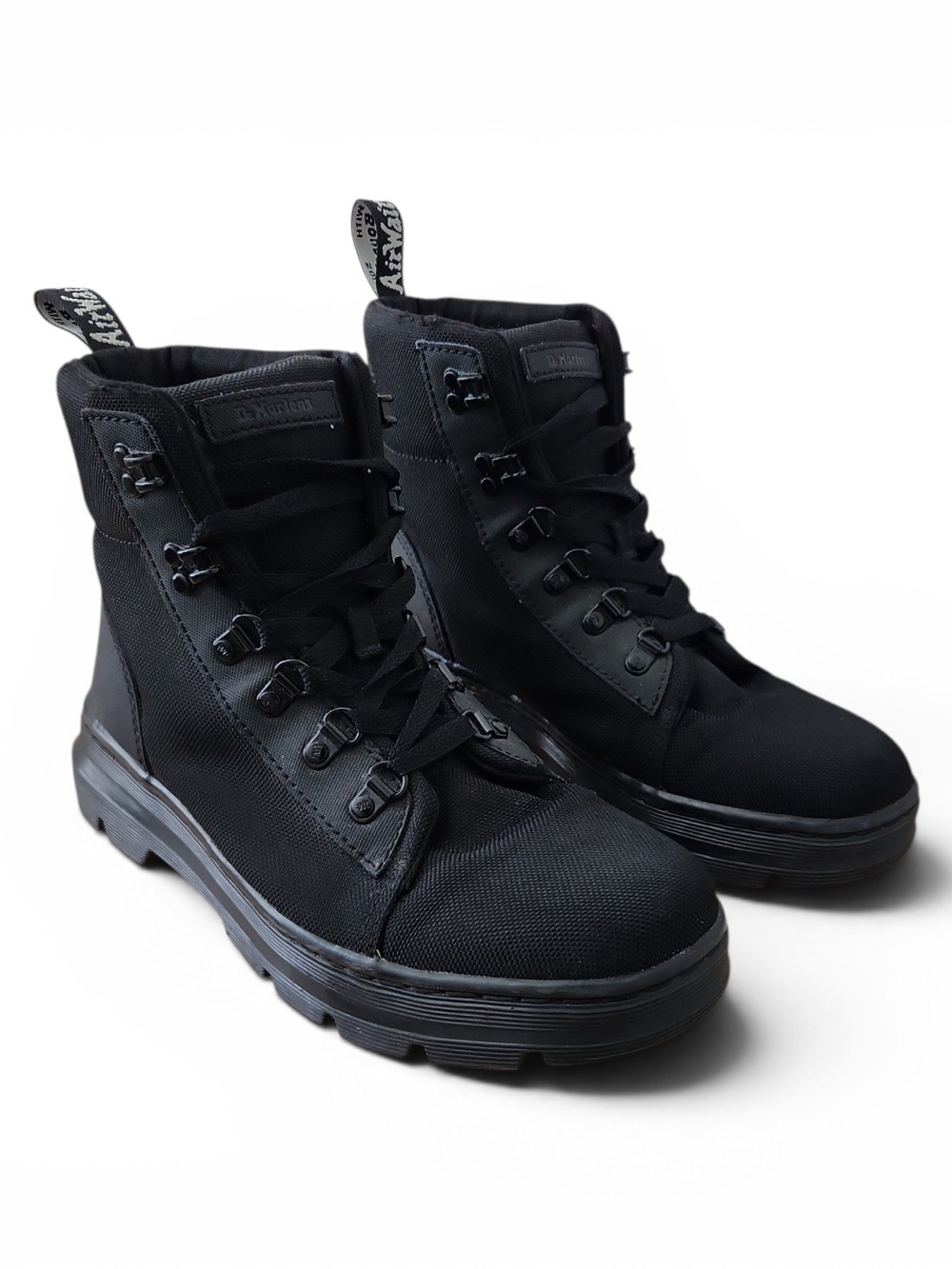Dr. Martens Black Canvas Lace-Up Utility Boots